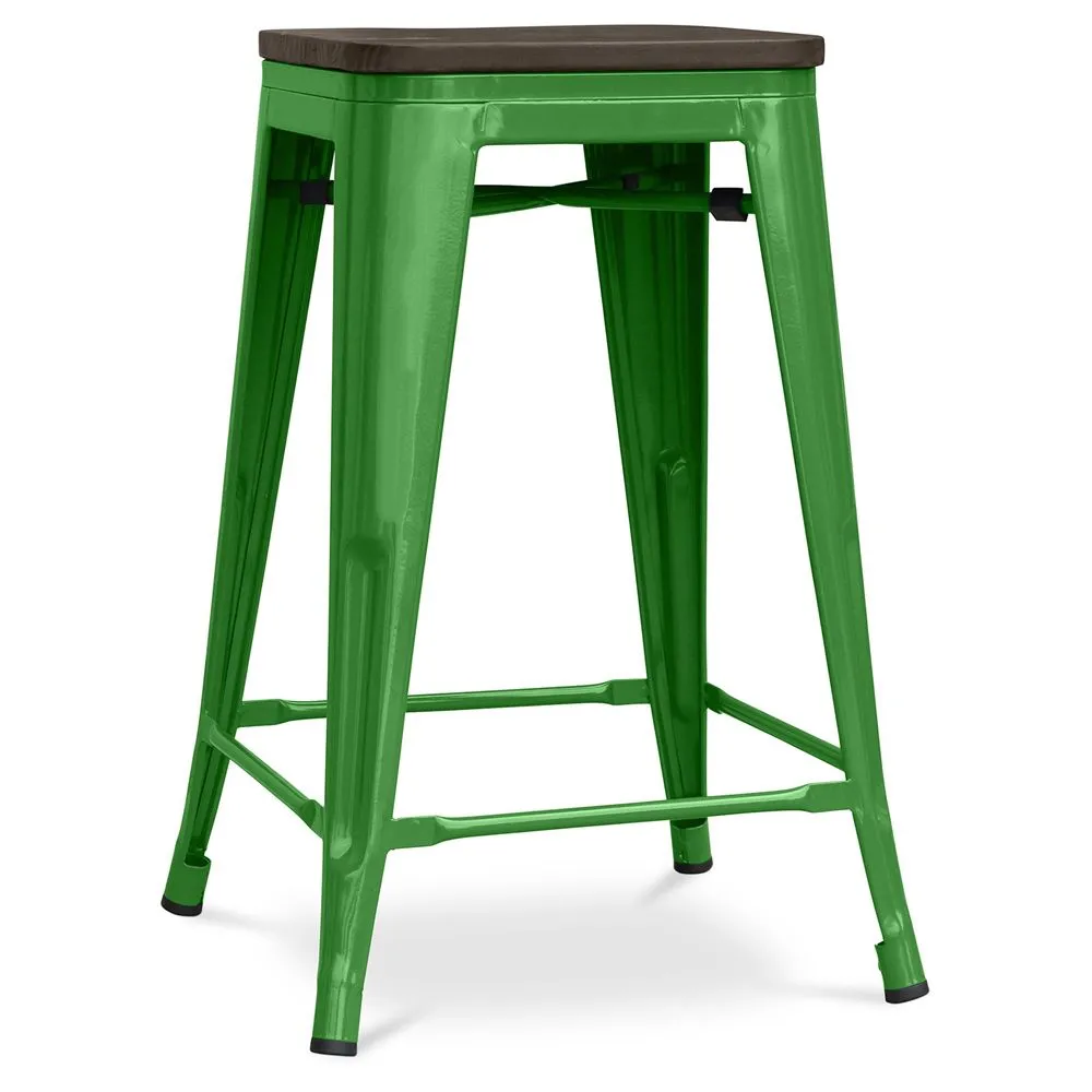 Barkruk - Industrieel Ontwerp - Hout & Staal - 60cm - Stylix image 8