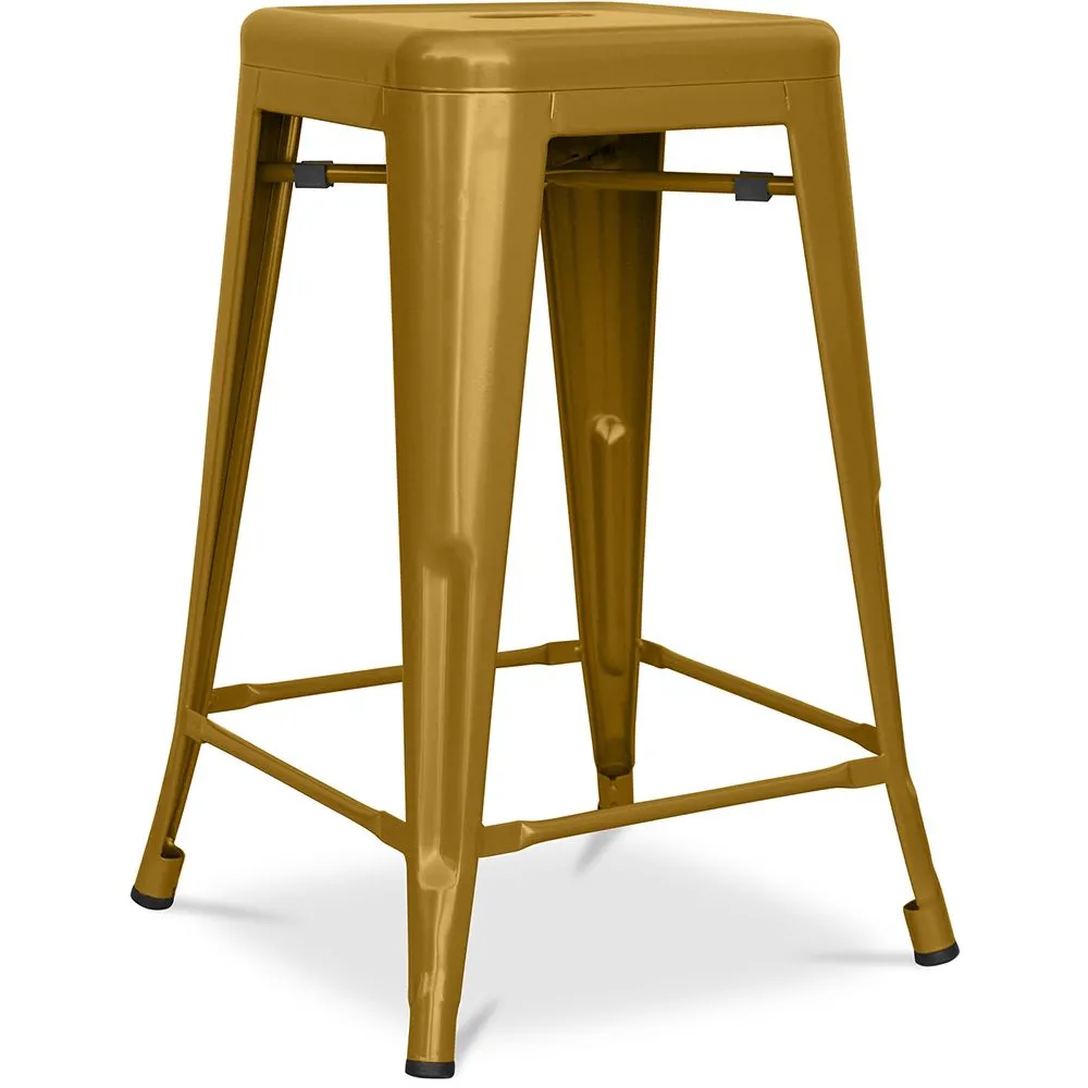 Barkruk - Industrieel Ontwerp - Mat Staal - 60cm - Nieuwe Editie - Stylix image 8