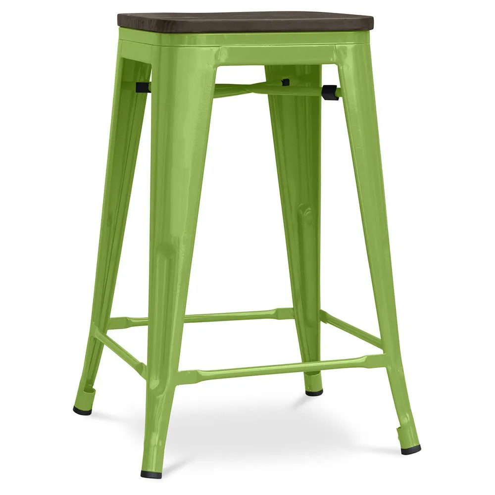 Barkruk - Industrieel Ontwerp - Hout & Staal - 60cm - Stylix image 8
