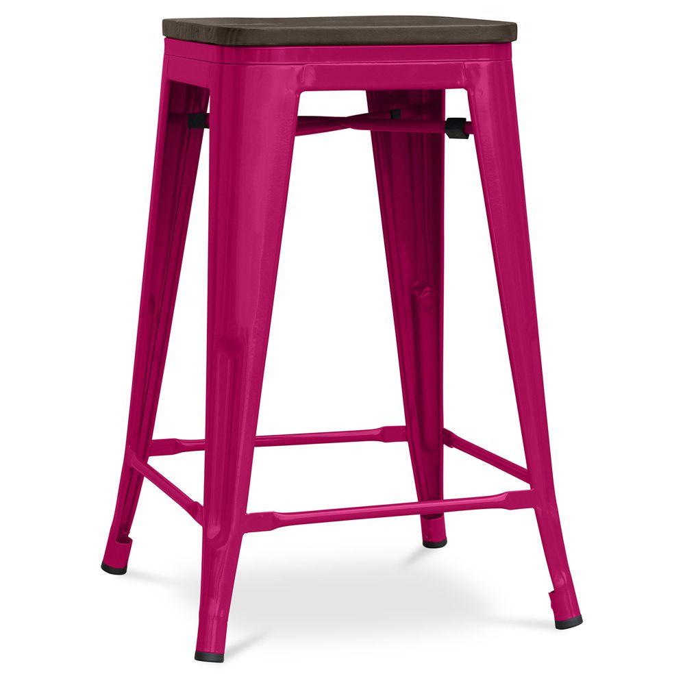 Barkruk - Industrieel Ontwerp - Hout & Staal - 60cm - Stylix image 8