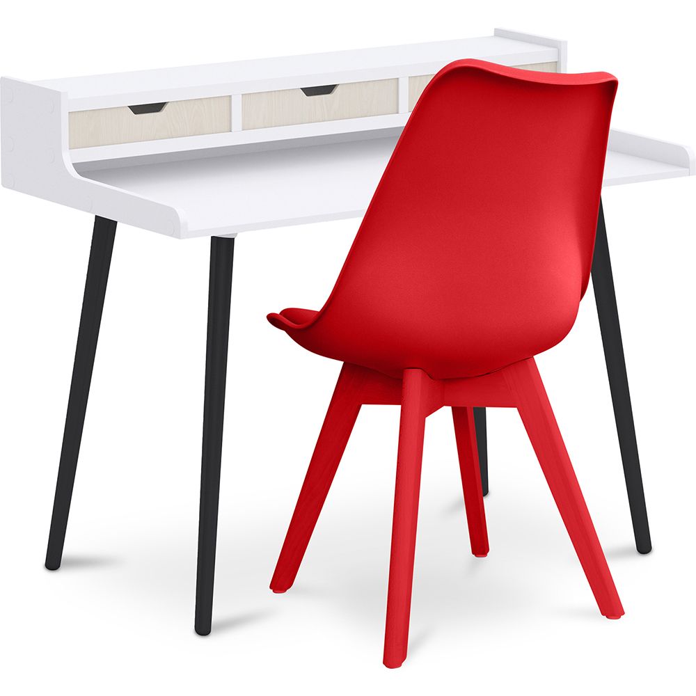 Pack Houten Bureau - Scandinavisch Design -Thora + Eetkamerstoel - Scandinavisch Design - Denisse image 8