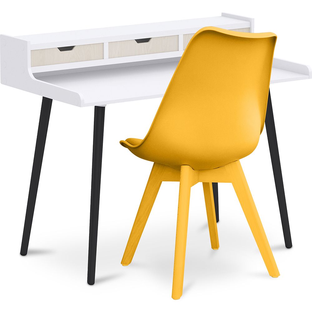 Pack Houten Bureau - Scandinavisch Design -Thora + Eetkamerstoel - Scandinavisch Design - Denisse image 8