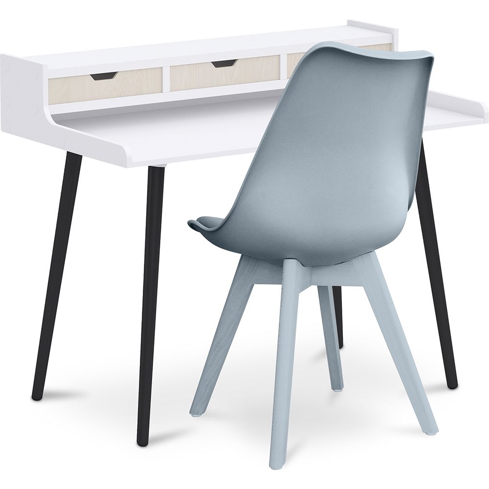 Pack Houten Bureau - Scandinavisch Design -Thora + Eetkamerstoel - Scandinavisch Design - Denisse image 8
