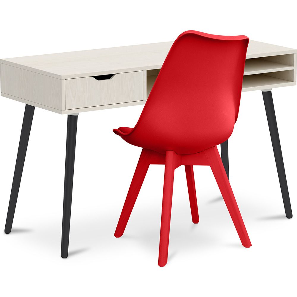 Houten Bureau - Scandinavisch Design - Beckett + Eetkamerstoel - Scandinavisch Design - Denisse image 8