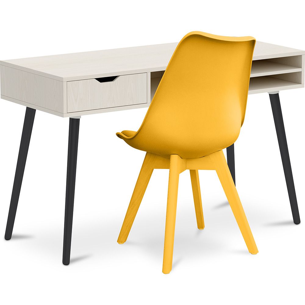 Houten Bureau - Scandinavisch Design - Beckett + Eetkamerstoel - Scandinavisch Design - Denisse image 8