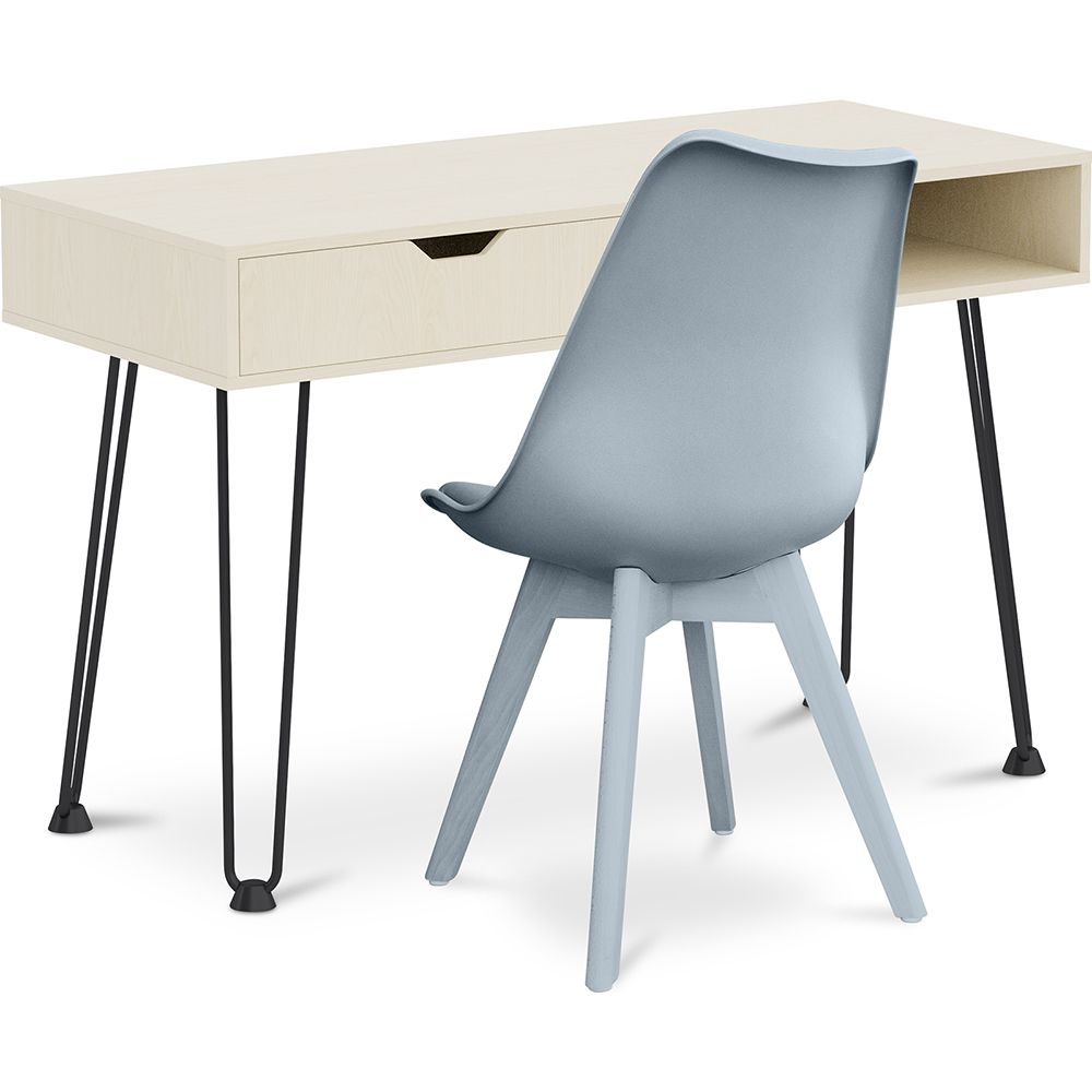 Pack Houten Bureau - Scandinavisch Design - Andor + Eetkamerstoel - Scandinavisch Design - Denisse image 8