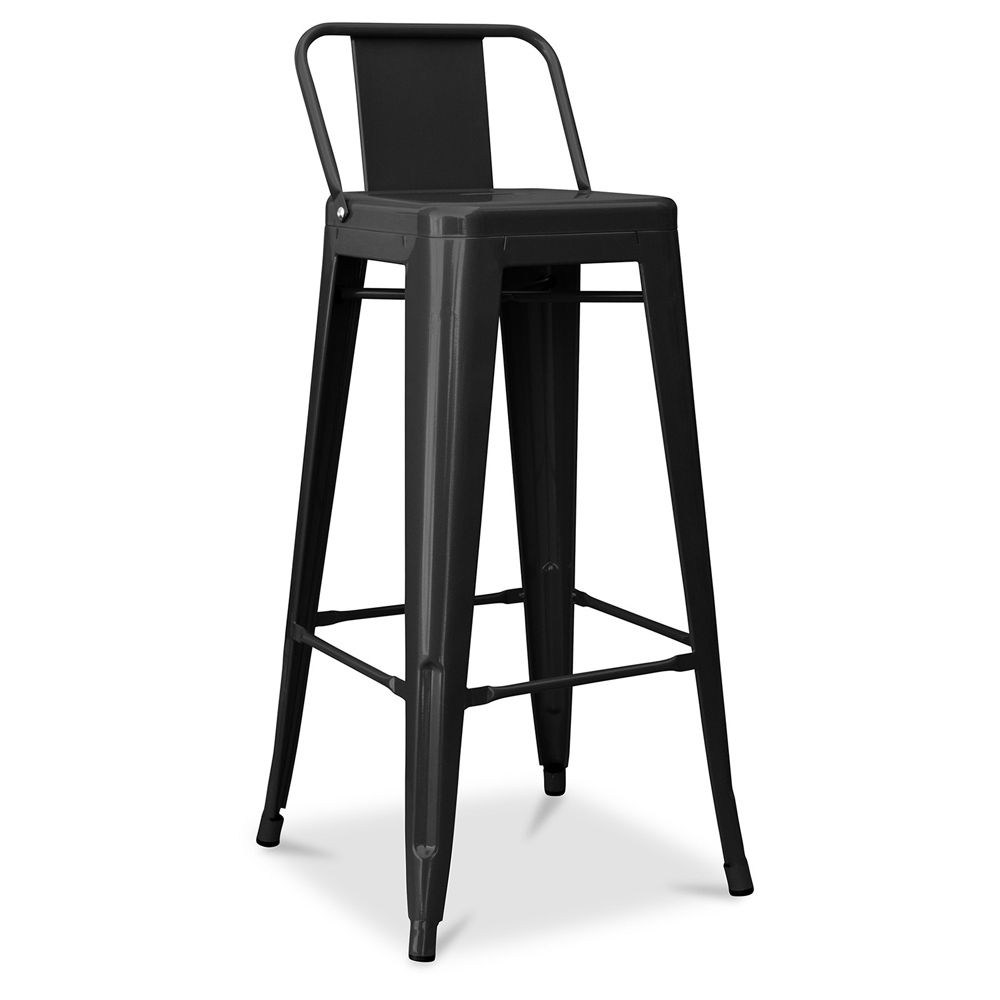 Barkruk met rugleuning - Industrieel ontwerp - 76cm - New Edition - Stylix image 8
