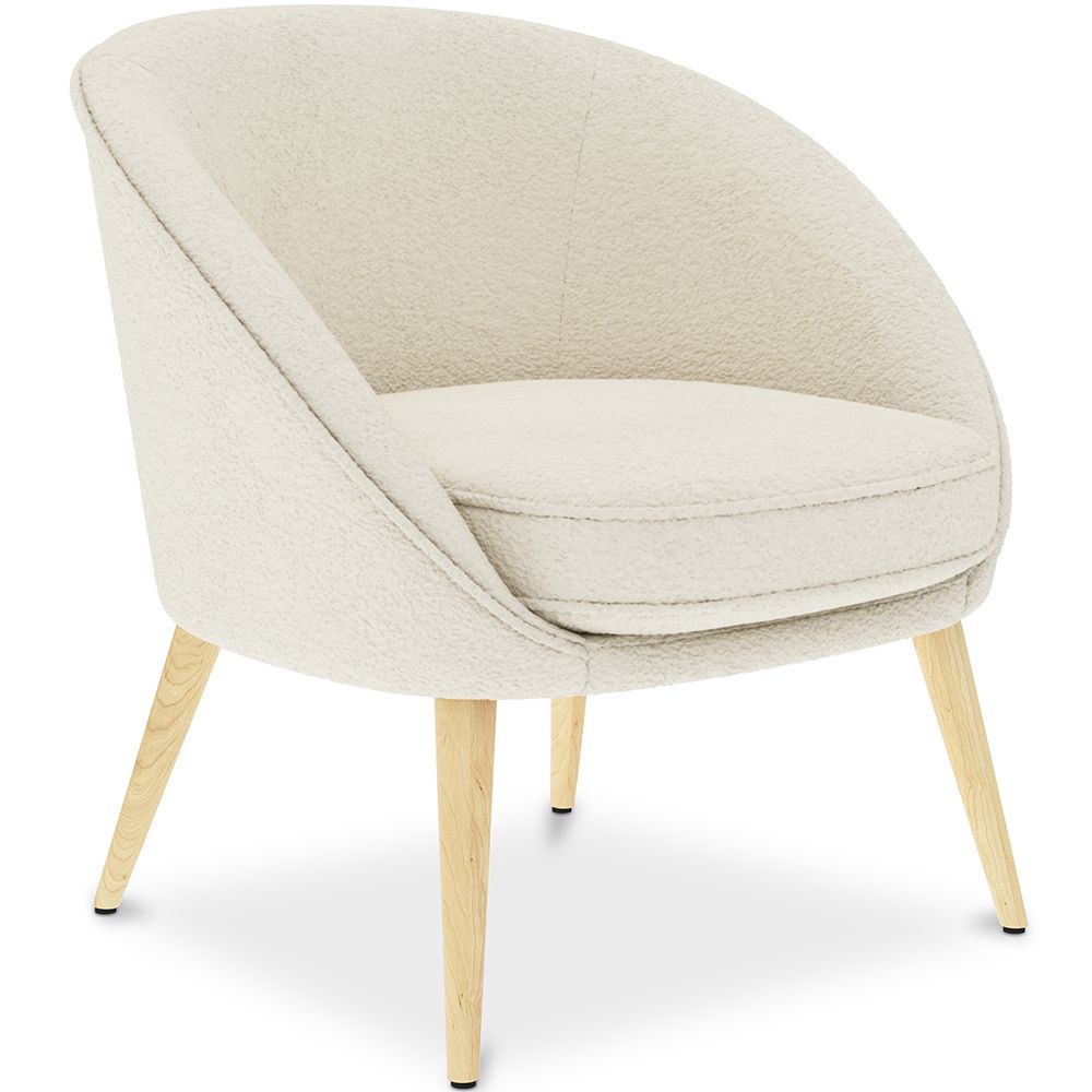 Fauteuil met armleggers - Bekleed met stof Bouclé - Pimba image 8