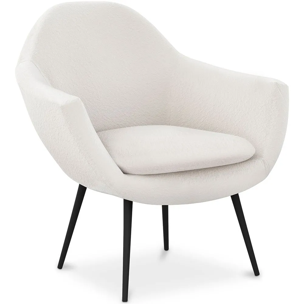 Fauteuil met armleuningen - Bekleed met Bouclé stof - Eila image 8