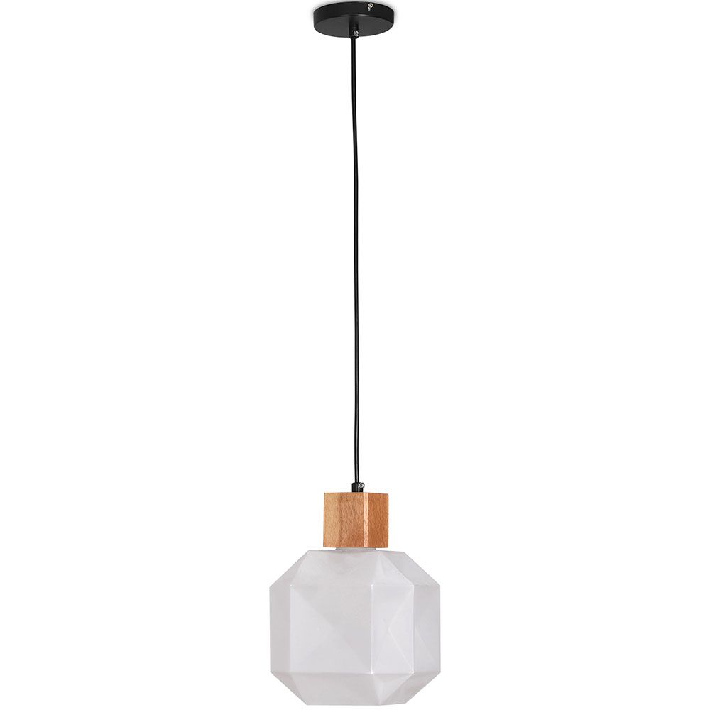 Houten en Glazen Plafondlamp - Design Hanglamp - Bumba image 8
