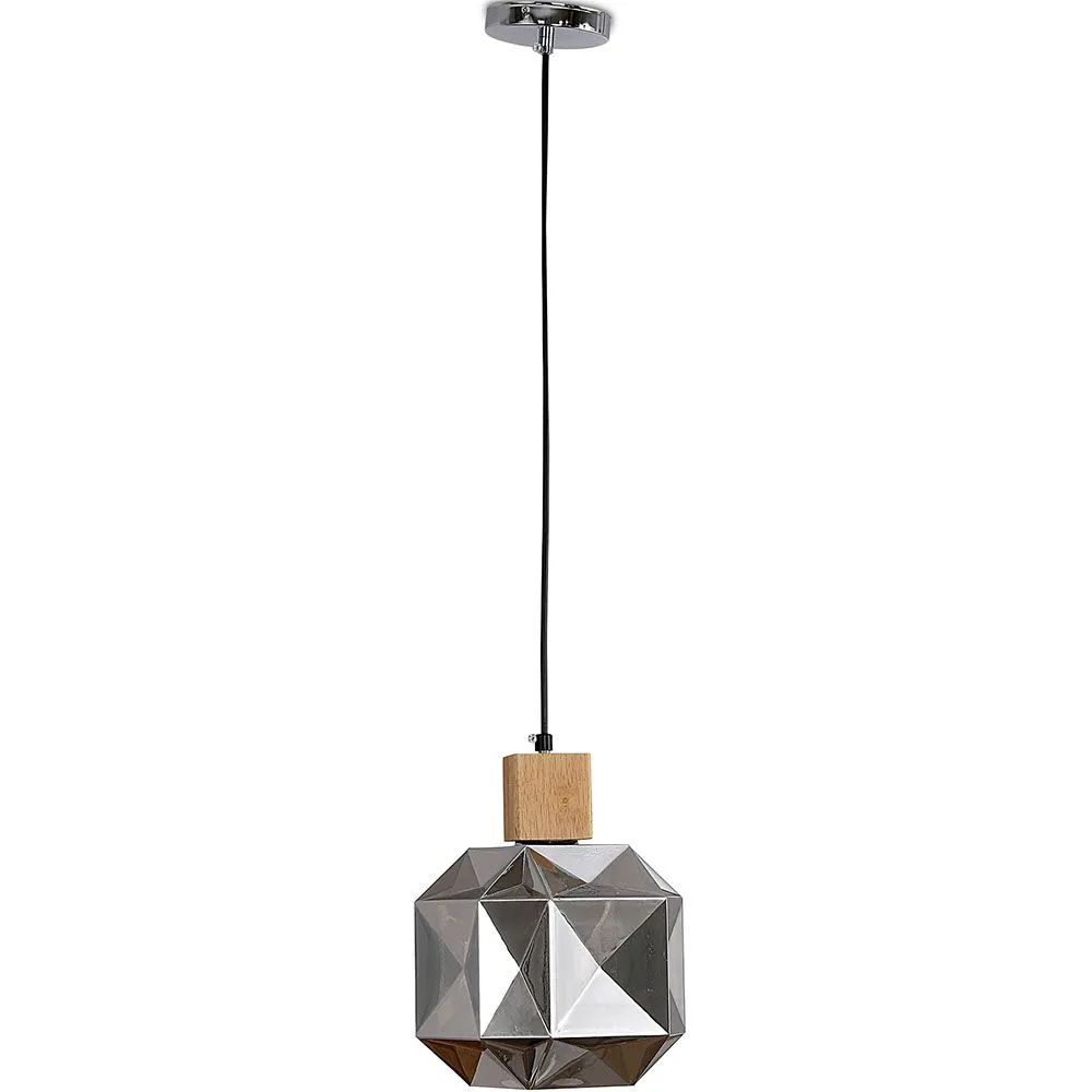 Houten en Glazen Plafondlamp - Design Hanglamp - Bumba image 8