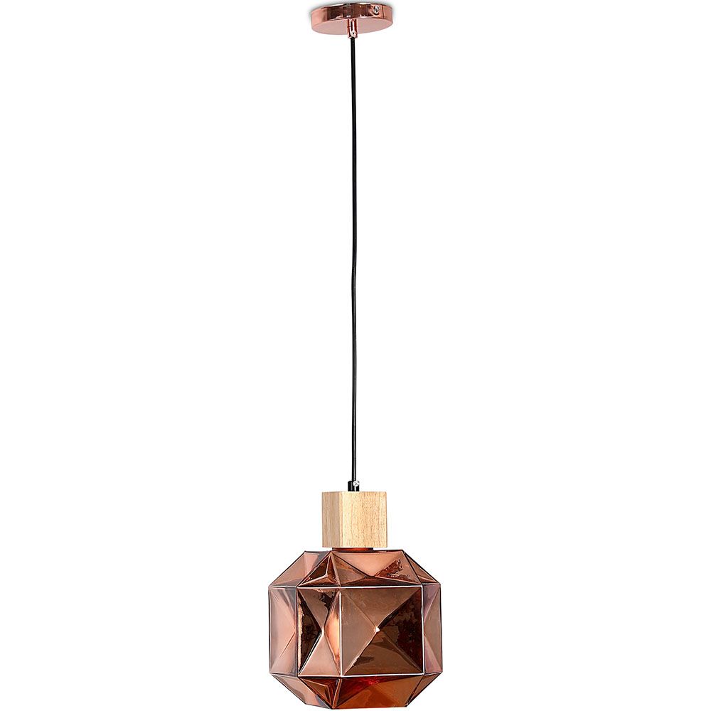 Houten en Glazen Plafondlamp - Design Hanglamp - Bumba image 8
