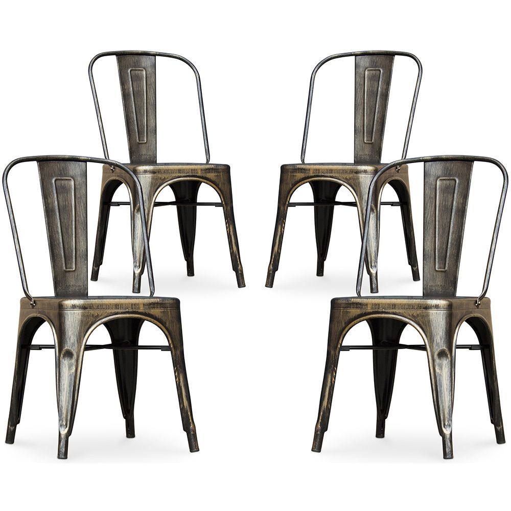 Set van 4 eetkamerstoelen - industrieel ontwerp - nieuwe editie - Stylix image 8