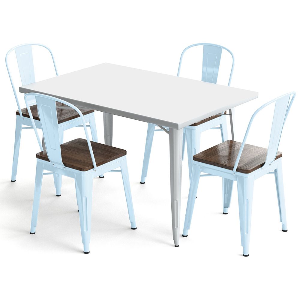 Pack Mesa de Comedor y 4 Sillas de Comedor Diseño Industrial - New Edition- Bistrot Stylix image 8