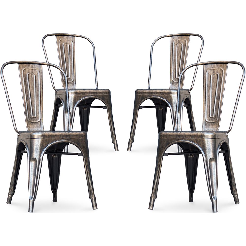 Set van 4 eetkamerstoelen - industrieel ontwerp - nieuwe editie - Stylix image 8