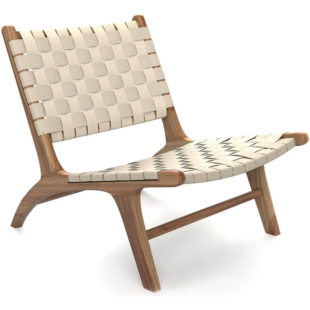 Loungestoel - Handgemaakt Boho Bali Ontwerp - Hout en Touw - Recia image 8