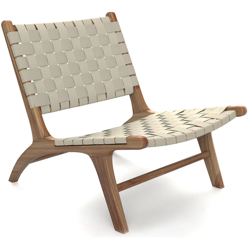 Loungestoel - Handgemaakt Boho Bali Ontwerp - Hout en Touw - Recia image 8