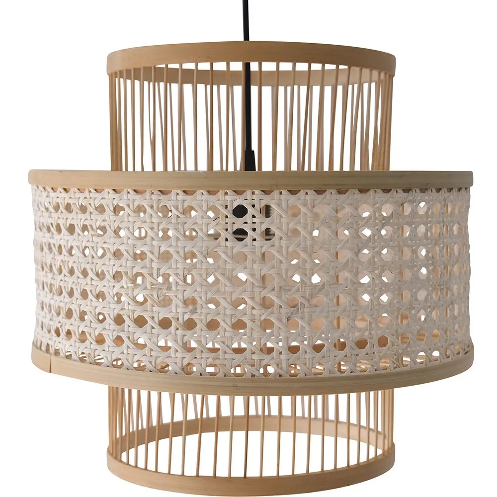 Rotan plafondlamp - Hanglamp Boho Bali Design - Yei image 8