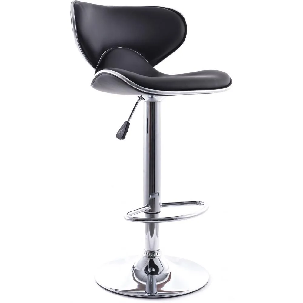 Draaibare barkruk met rugleuning - Curve Back image 8