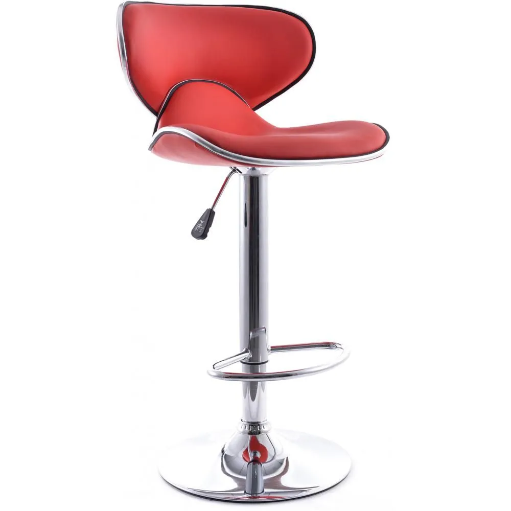 Draaibare barkruk met rugleuning - Curve Back image 8