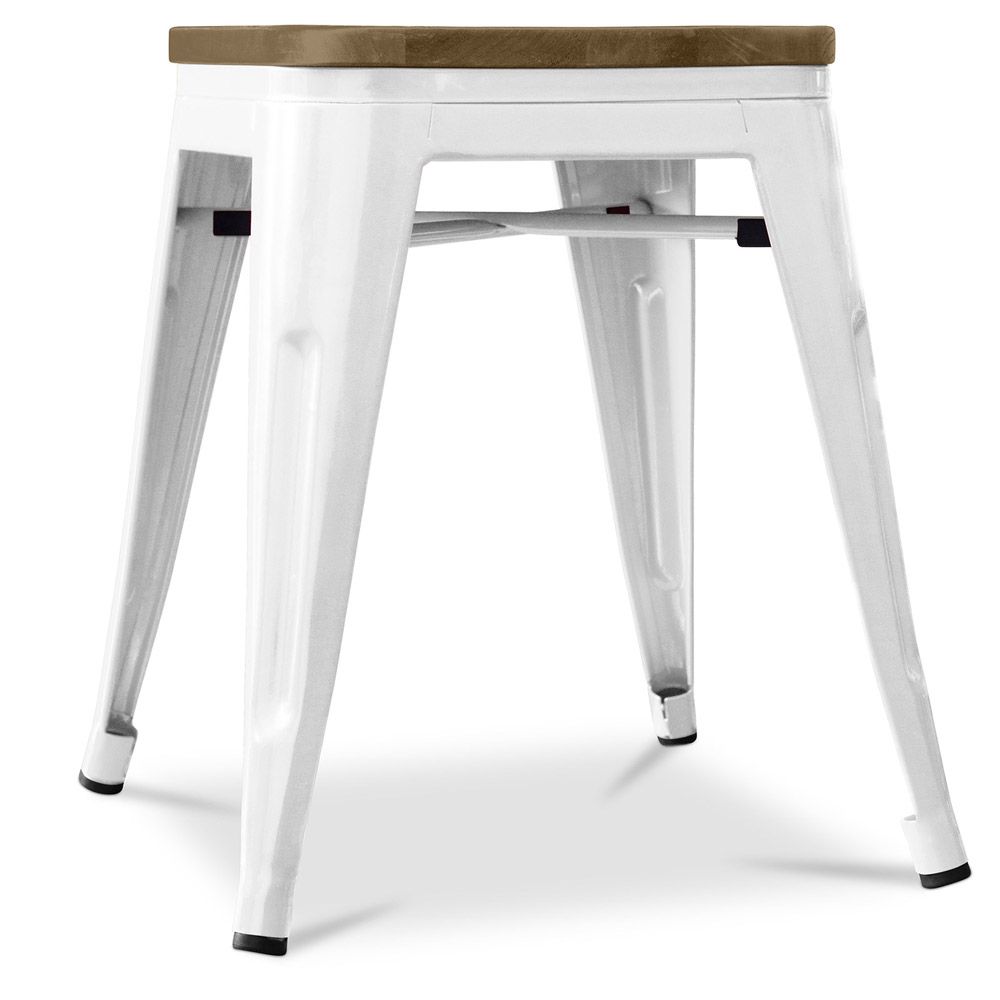 Industriële Design Kruk - Hout & Staal - 45 cm - Stylix image 8