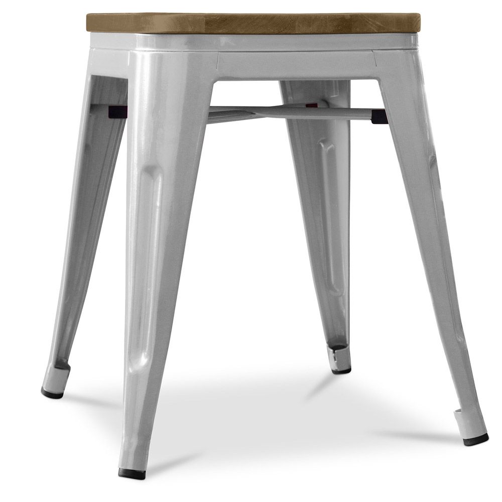 Industriële Design Kruk - Hout & Staal - 45 cm - Stylix image 8