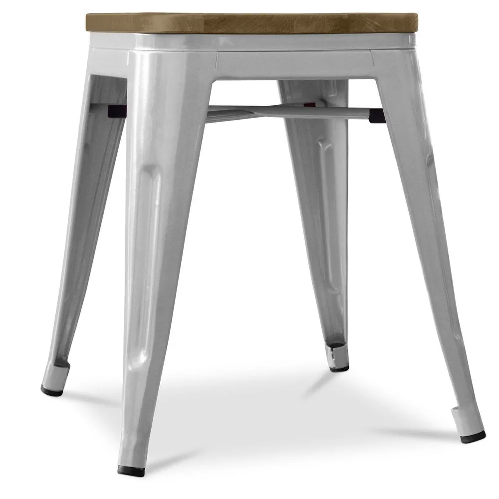 Industriële Design Kruk - Hout & Staal - 45 cm - Stylix image 8