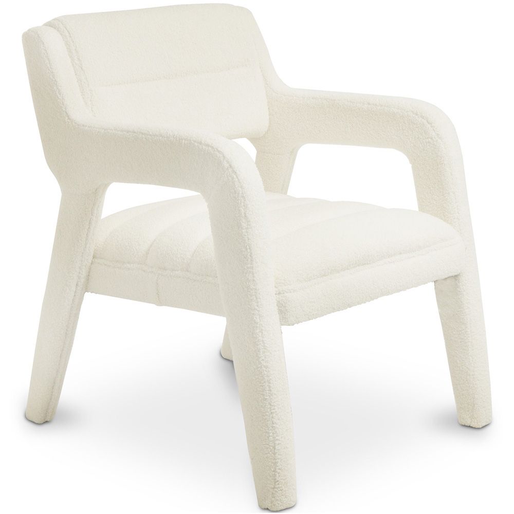 Beklede Eetkamerstoel - Wit Boucle - Colette image 8