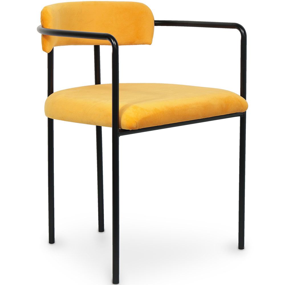 Velours Beklede Eetkamerstoel - Garne image 8