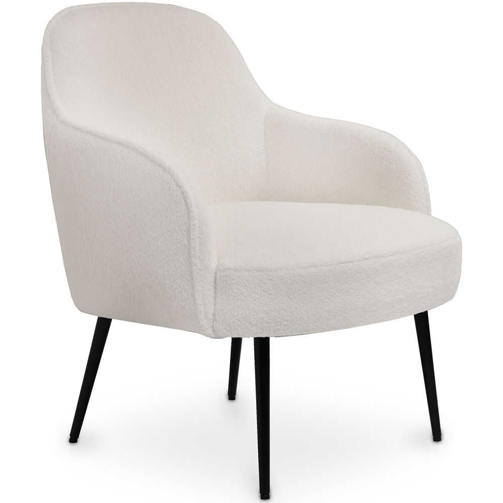 Gestoffeerde Fauteuil - Witte Bouclé - Hyra image 8