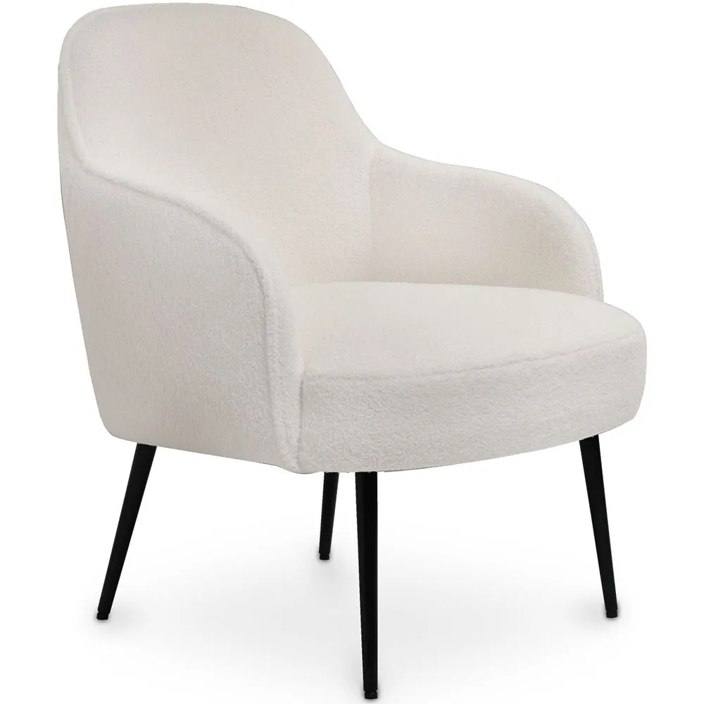 Gestoffeerde Fauteuil - Witte Bouclé - Hyra image 8