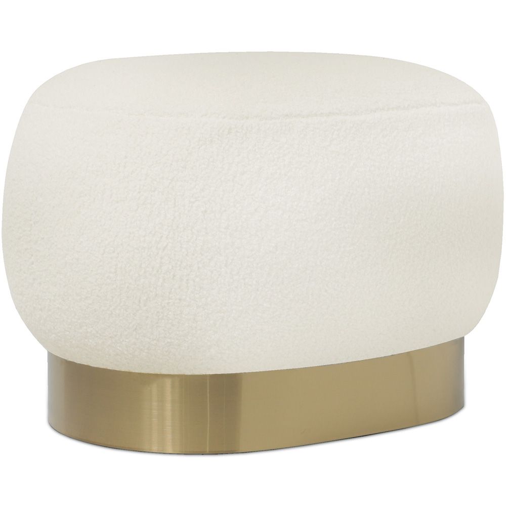 Pouf Luxe Huis Voetensteun - Wit Boucle - Luxe image 8