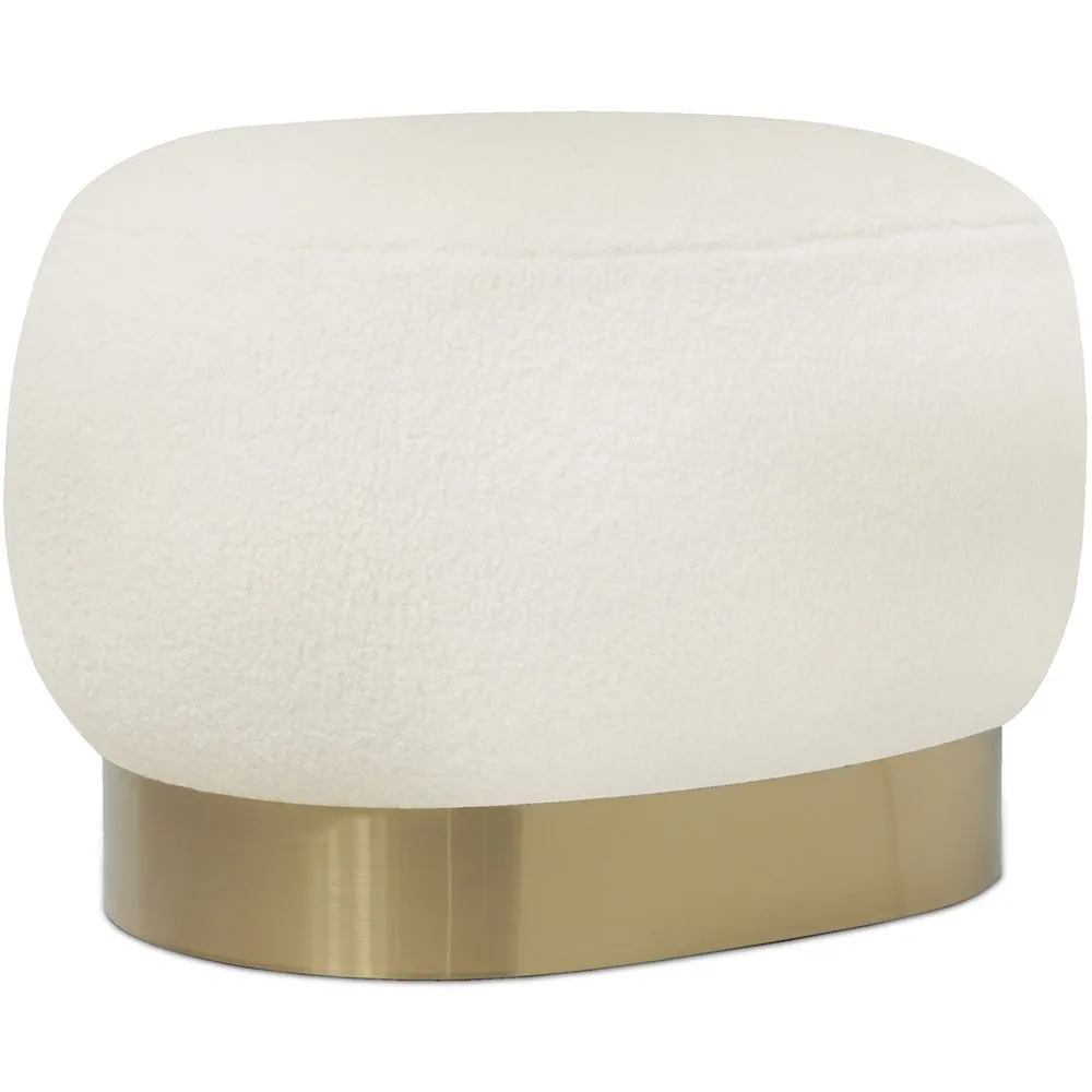 Pouf Luxe Huis Voetensteun - Wit Boucle - Luxe image 8