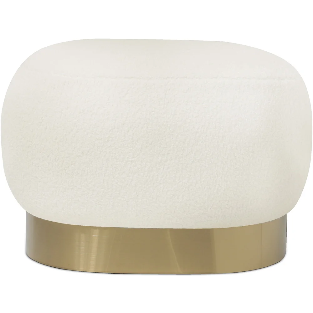 Pouf Luxe Huis Voetensteun - Wit Boucle - Luxe image 8
