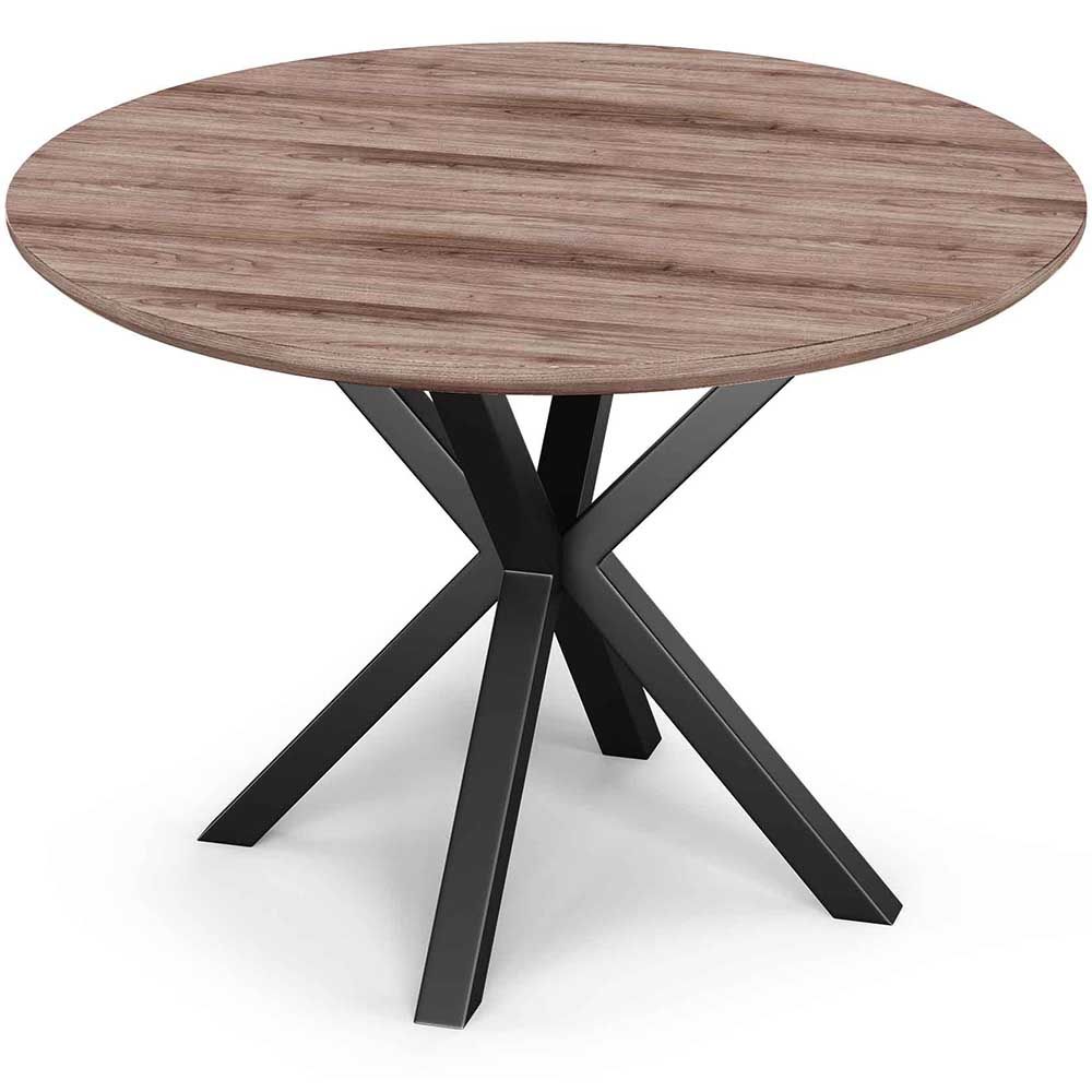 Ronde Eettafel - Industrieel - Hout en Metaal - Bayron image 8