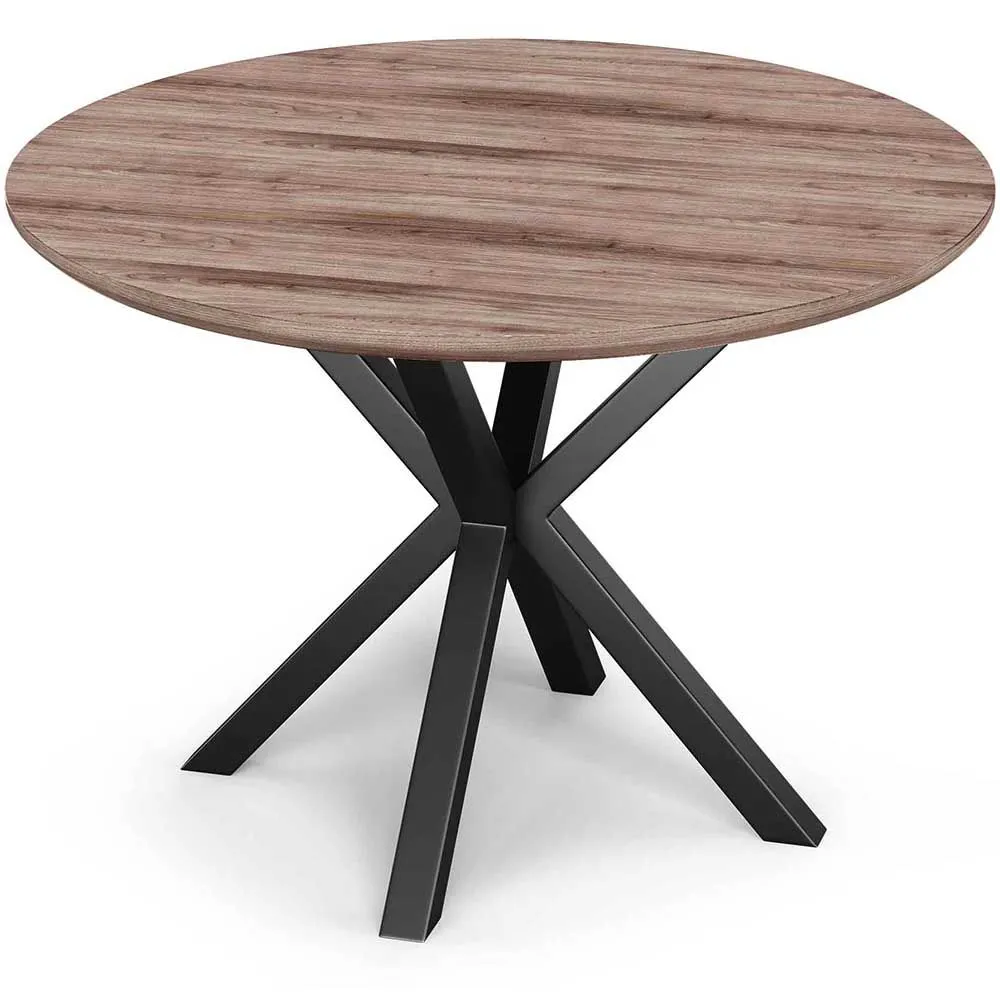 Ronde Eettafel - Industrieel - Hout en Metaal - Bayron image 8