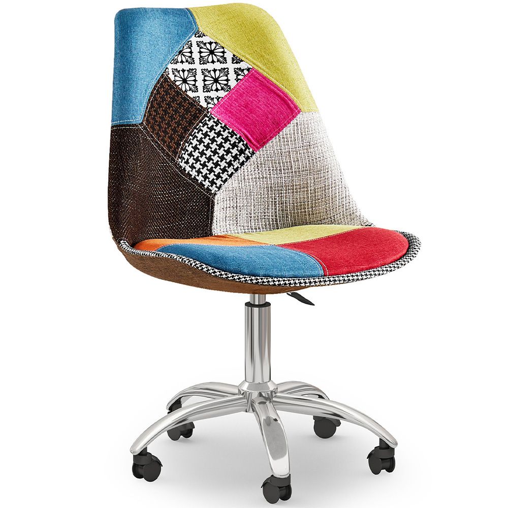 Draaibare kantoorstoel - Patchwork bekleding - Simona image 8