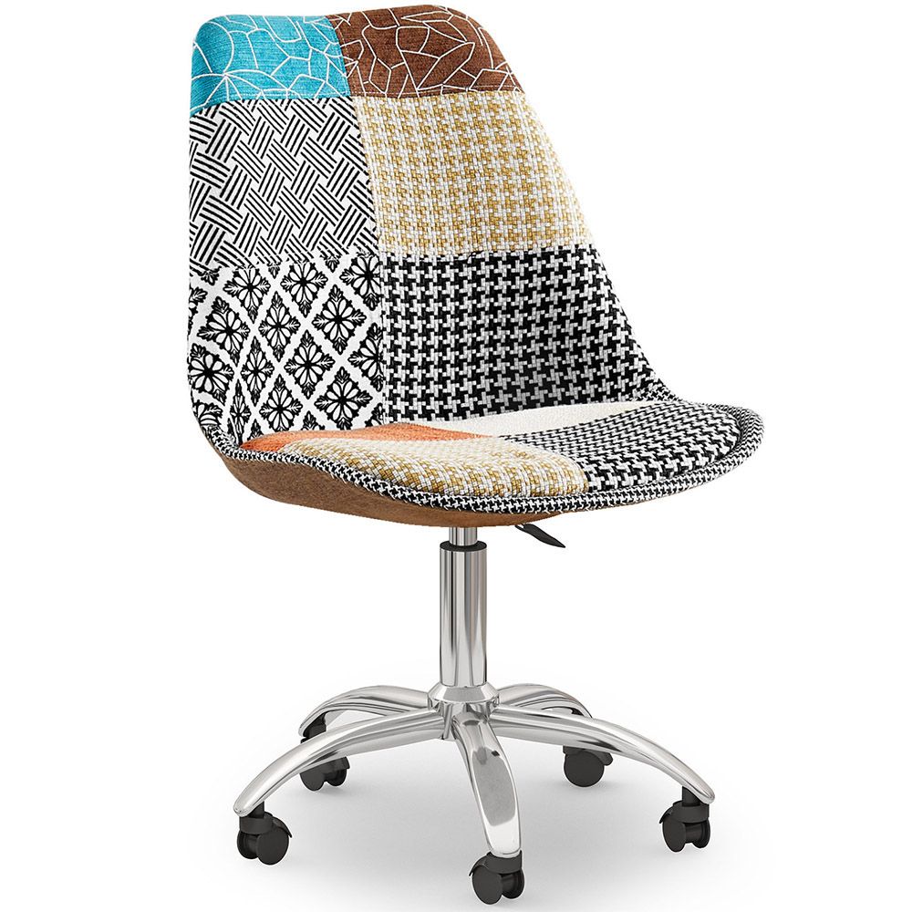 Draaibare kantoorstoel - Patchwork bekleding - Patty image 8