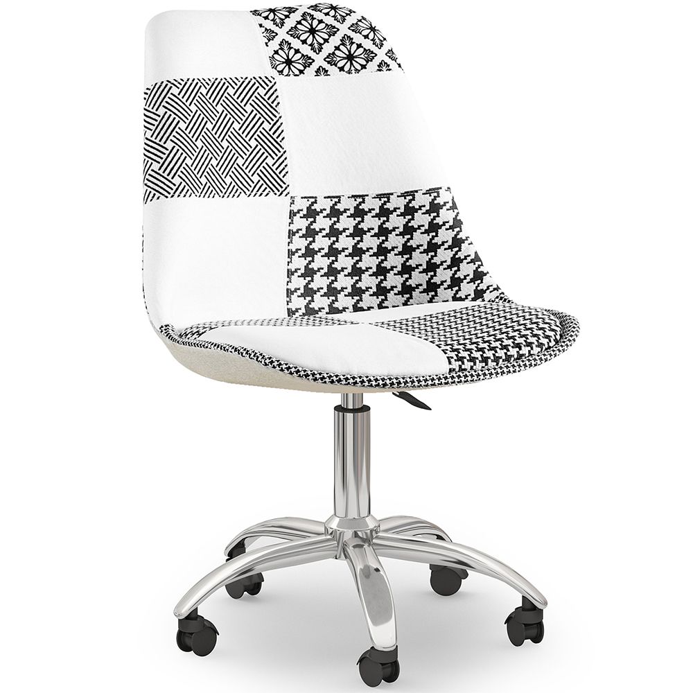 Draaibare kantoorstoel - Patchwork bekleding - Sam image 8