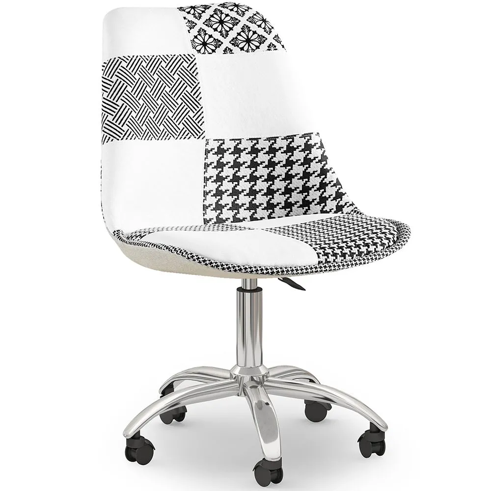 Draaibare kantoorstoel - Patchwork bekleding - Sam image 8
