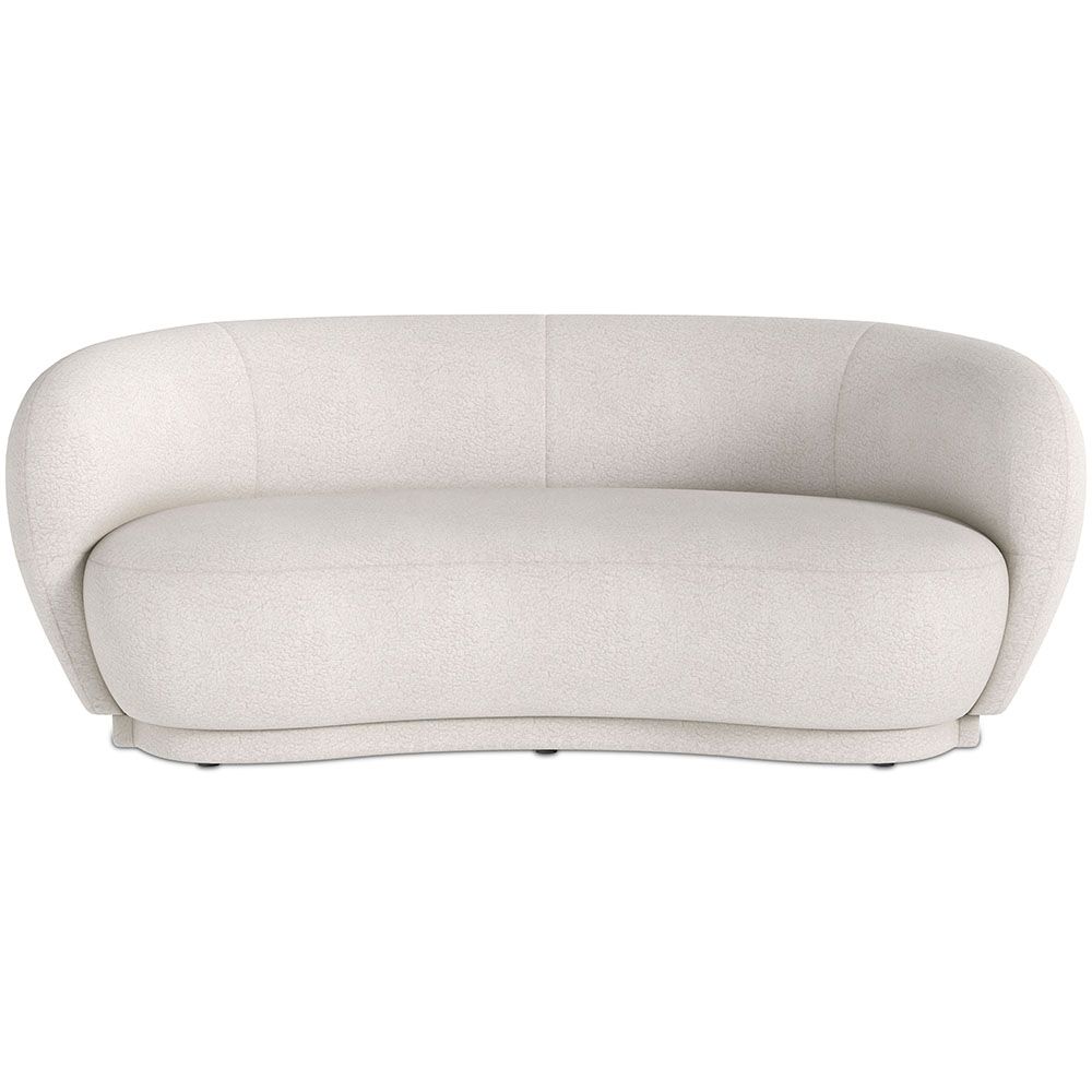 Gebogen Bank - 3-Zits - Boucle Stof - Curvy image 8