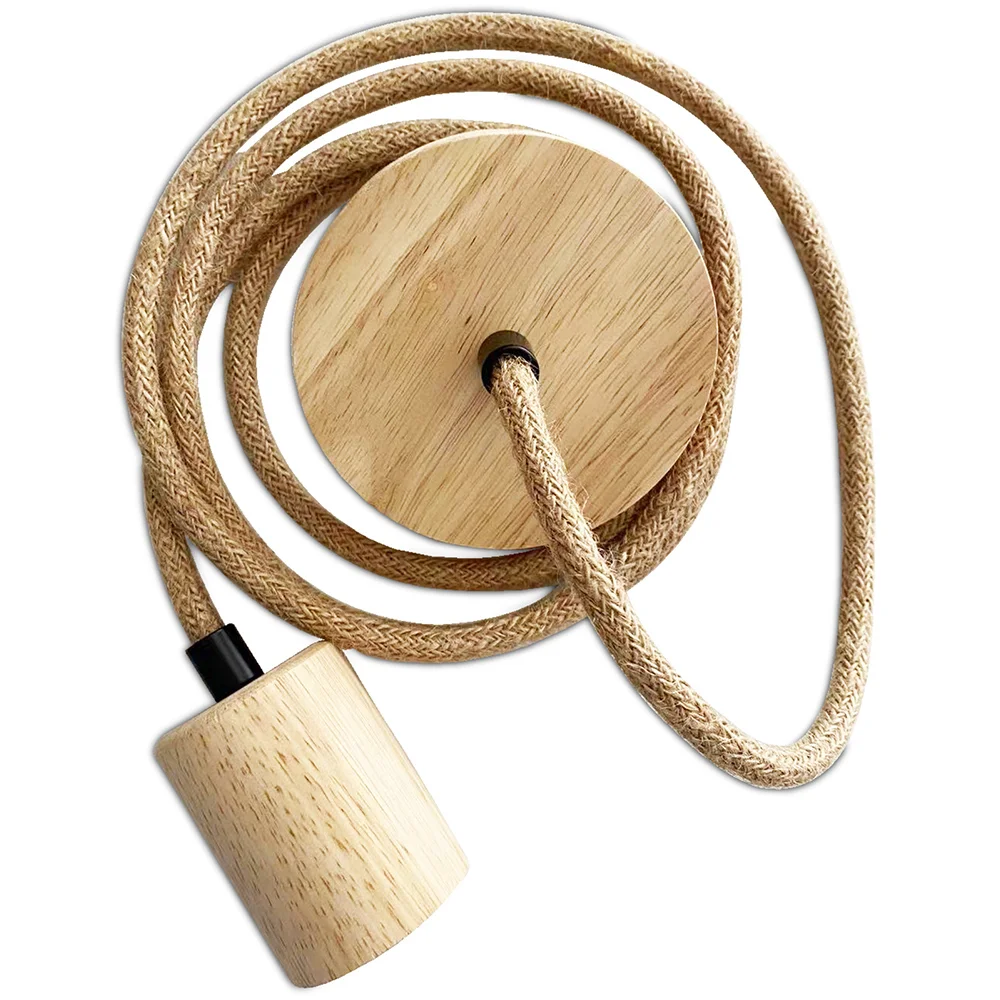 Hanglamp Kabel van Jute en Hout - 200 cm - Hanz image 8