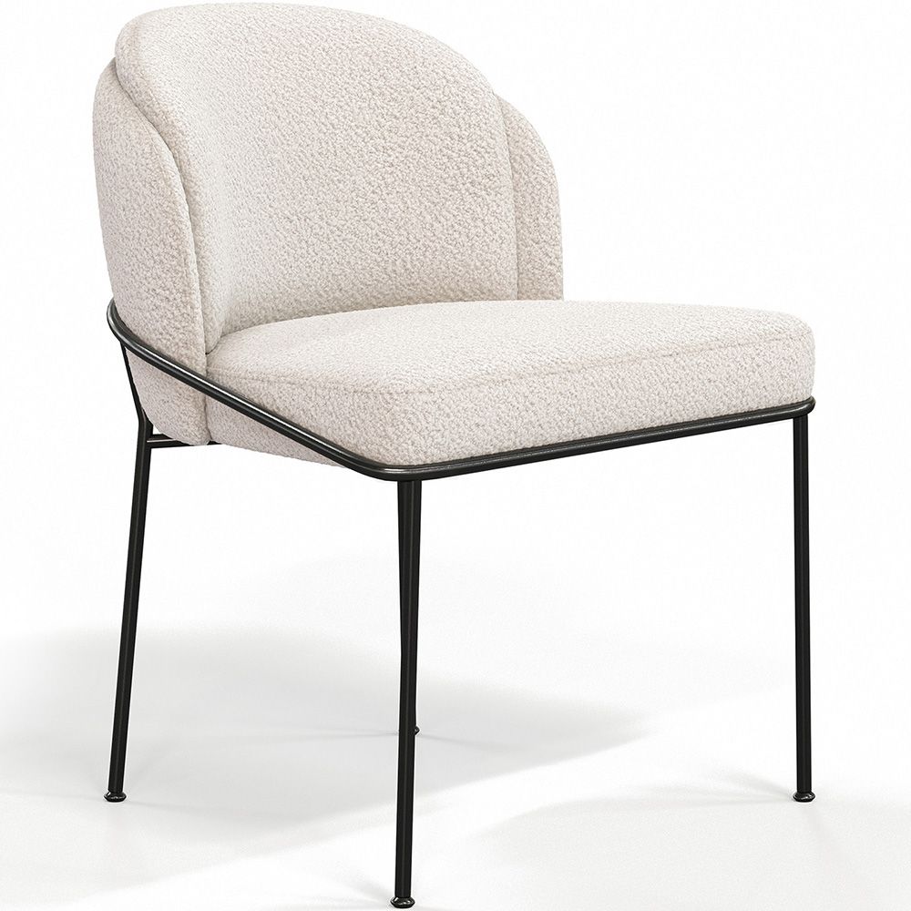 Eetkamerstoel - Bekleed met Bouclé-stof - Mina image 8