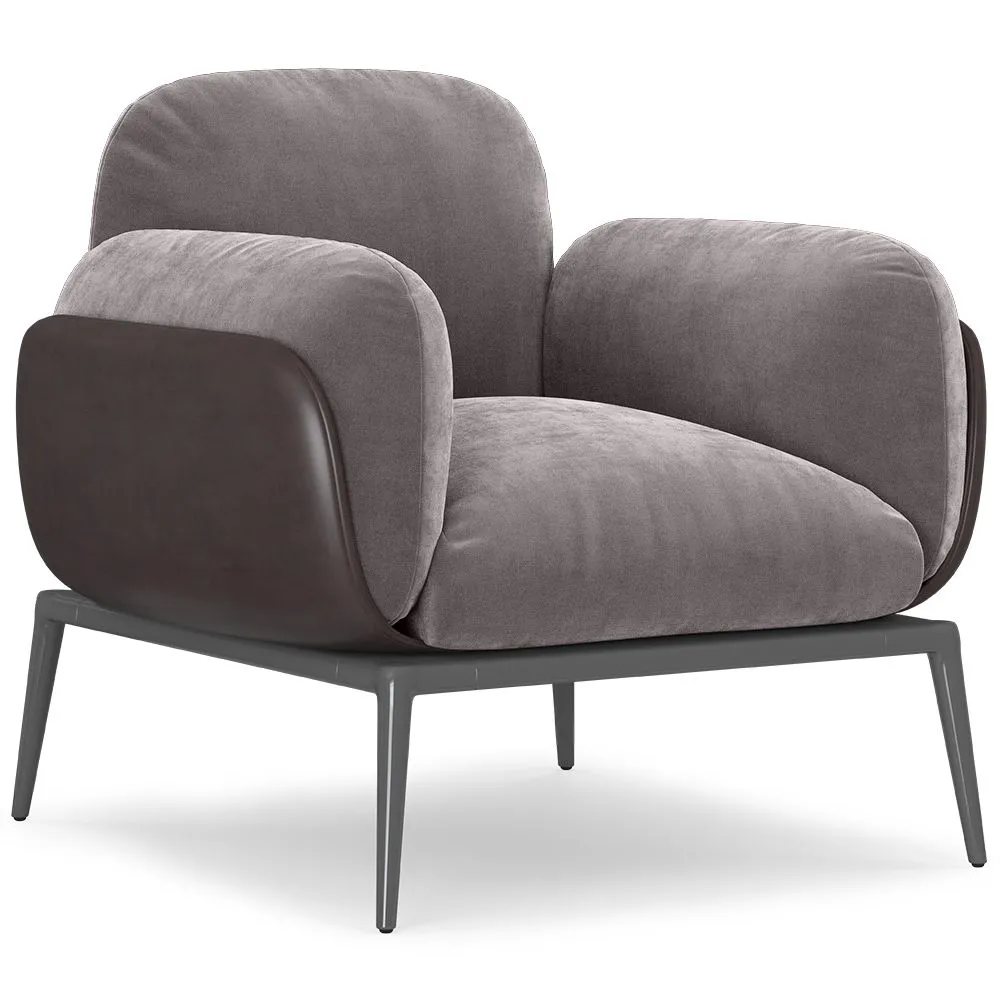 Beklede fluwelen fauteuil - June image 8