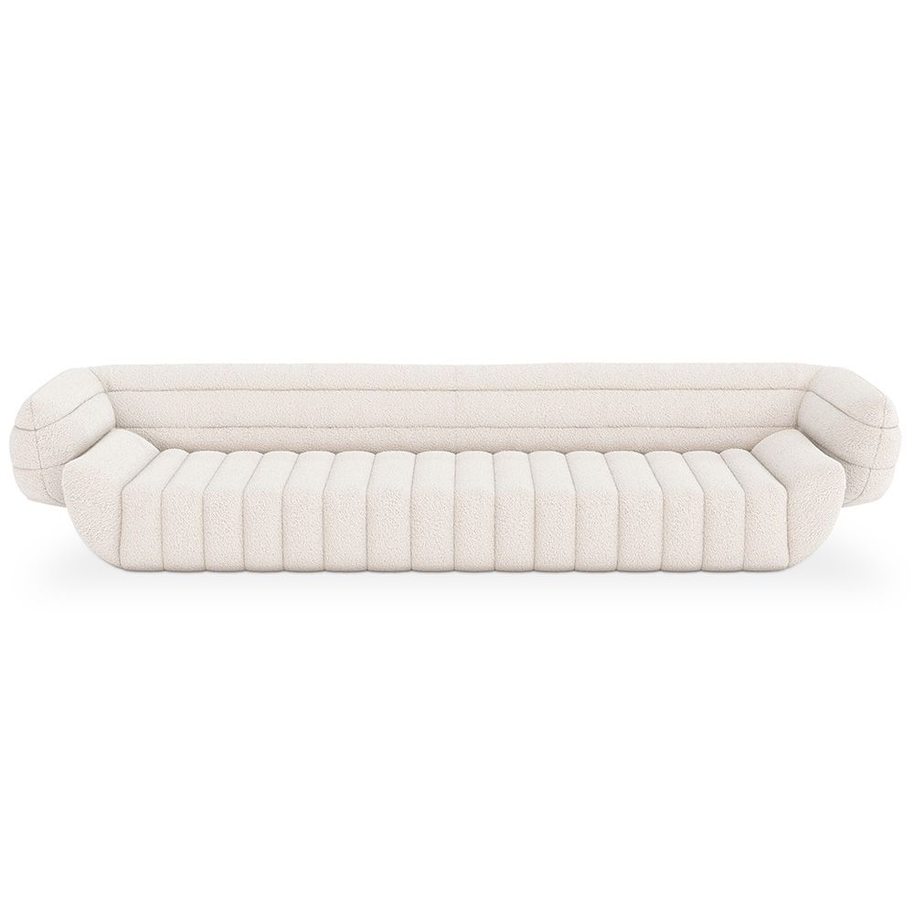 Sofa met bekleding van bouclé-stof - 4/5 zitplaatsen - Caden image 8