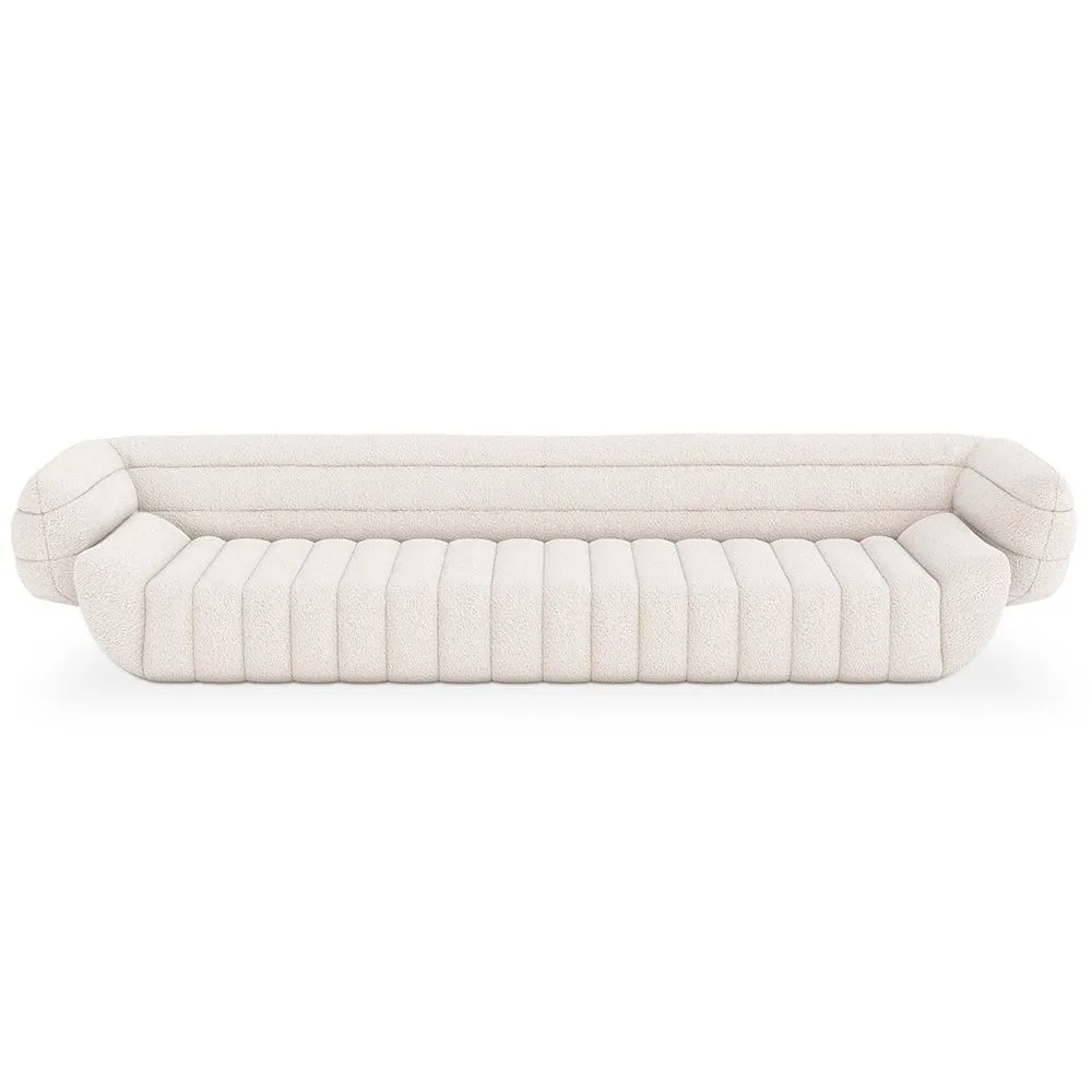 Sofa met bekleding van bouclé-stof - 4/5 zitplaatsen - Caden image 8