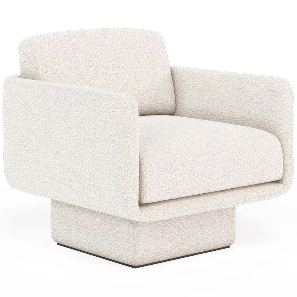 Beklede fauteuil met bouclé stof - Jackson image 8