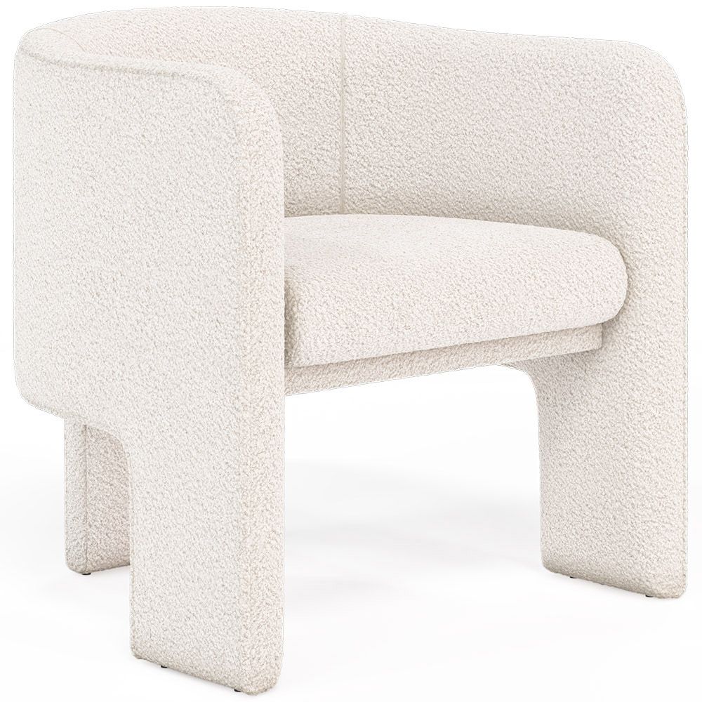 Design fauteuil - Bekleed met bouclé stof - Curtis image 8
