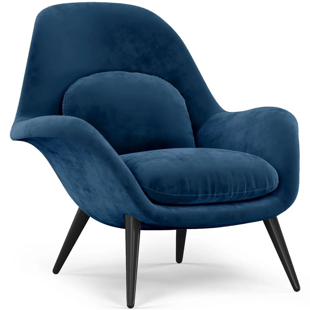 Fluwelen beklede fauteuil - Uyere image 8
