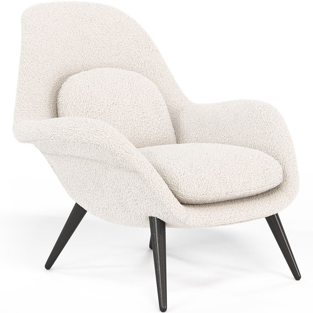 Fauteuil bekleed met bouclé stof - Uyere image 8
